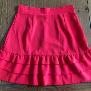RED RUFFLE SKIRT